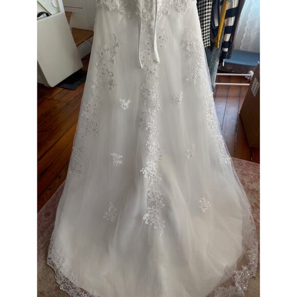 JULIET MERMAID STRAPLESS WEDDING DRESS SIZE XSMALL NWT - Picture 6 of 9